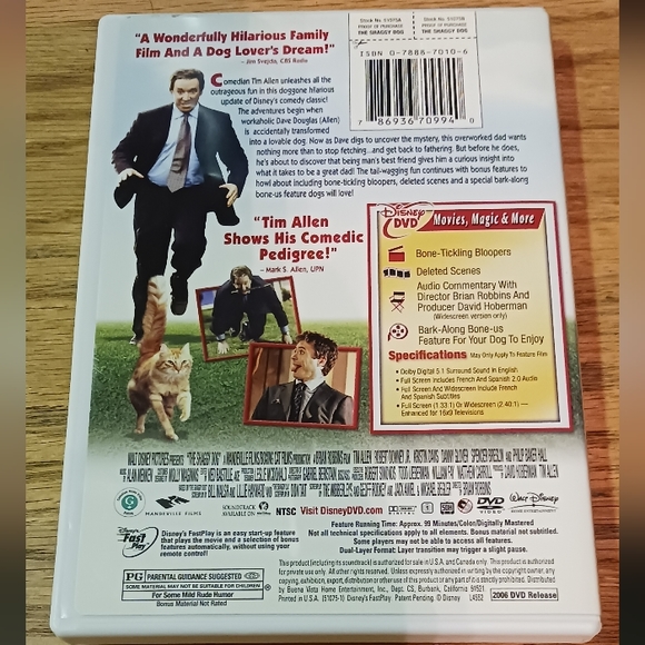 Walt Disney's THE SHAGGY DOG on DVD - Picture 2 of 2